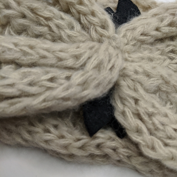 Tan Soft Knitted Wrap Headband Hair Accessory S - Picture 7 of 7
